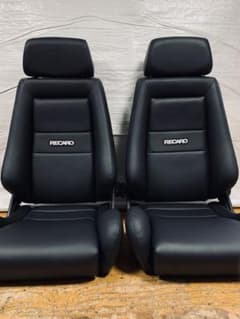 レカロ LX-M 2脚セット セミオーダー 黒フェイクレザー張り替え品 張替 