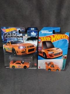 ホットウィール ワイルドスピード 日産スカイライン トヨタスープラ 2台
