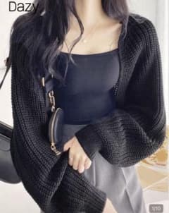 shein dazy カーディガン ブラック