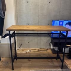 お値下げしました！ NOCE木製天板 アイアンカウンターテーブル ハイ