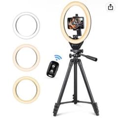 【新品】リングライト スマホ三脚スタント付き ledライト 三脚4段階伸縮のサムネイル