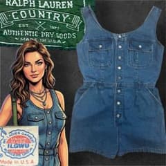 USA 初期90s ポロカントリー RRL サロペット　デニム USA 初期90s ポロカントリー RRL サロペット デニム - メルカリ