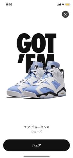 NIKE ナイキ エアジョーダン6 University Blue  26.0のサムネイル