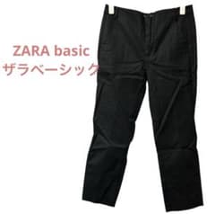 ZARA basic ザラベーシック　クロップドパンツ size34 黒