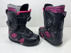 SUB スノーボードブーツ ダブルBOA ブラック ピンク ゼブラ 23.5cm
