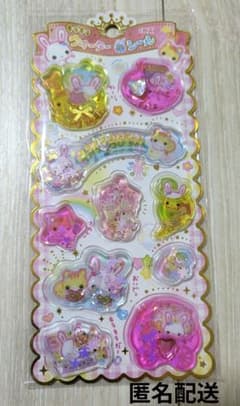 【正規品】フワフワらびちゃんキラキラウォーターインシール