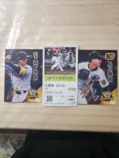 甲子園歴史館入館券と選手サインカードセットのサムネイル