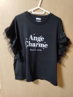 Ange Charme フリル袖 Tシャツ ブラック Mのサムネイル