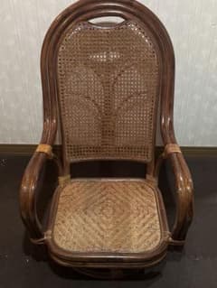 美品】 ラタン製 籐家具 回転式アームチェア - メルカリ