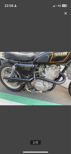 sr400 アップマフラー ワンオフ 耐熱黒塗装 1jr vmx チョッパー - メルカリ