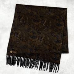 美品 ロロピアーナ カシミヤ100% 大判マフラー ストール ペイズリー柄