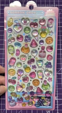 ボンボンドロップ シール フルーツモチーフ - メルカリ