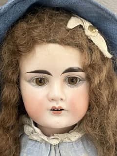 アンティークドール ドイツ製 憂いのある表情の美しい子ビスクドール