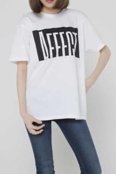 新品　Tシャツ　白　ビッグ黒ロゴ　半袖　メンズ　レディース　ホワイト　L　⑧のサムネイル