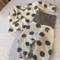 パジャマ 80 腹巻、キルト バースデイ ドット柄のサムネイル