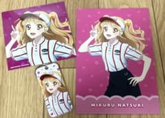 【アイカツ】ラウンドワン　アクリルキータグ&正方形ブロマイド　夏樹みくるのサムネイル