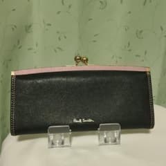 Paul Smith がま口長財布 ブラック ピンクのサムネイル