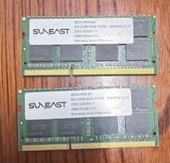 SUNEAST 8GB DDR3L 1600MHz メモリー 2枚セット 本体 - メルカリ