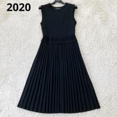 美品✨2020 Rene スカラップフリル ニットワンピース プリーツ 34 黒