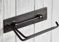 アイアン トイレットペーパーホルダー 黒