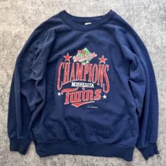 1987 ミネソタ・ツインズ WS チャンピオン スウェット USA製 L 紺