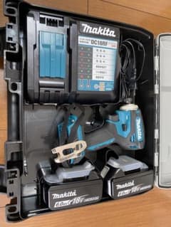 makita 18V 充電インパクトドライバー　6Ah×2のサムネイル