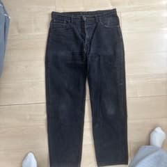 T120【Levi’s 550 BLACK】W36 L32 ブラックワイドバギーのサムネイル