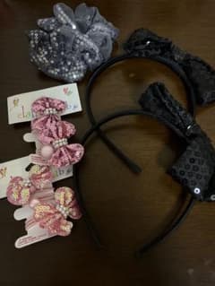 Claire's ヘアアクセサリー セット スパンコール リボンのサムネイル