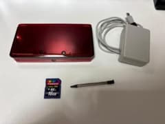 【16GB SDカード付き】ニンテンドー3DS メタリックレッド 本体 動作品のサムネイル