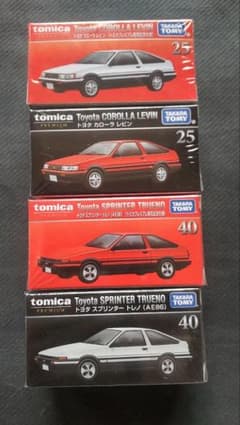 トミカプレミアム　レビン・トレノ 4台セット トミカプレミアム レビン・トレノ 4台セット - メルカリ