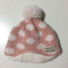 babyニット帽子(ボンボン付き)のサムネイル