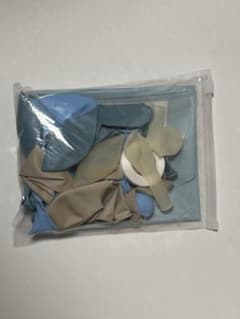 ラテックス風船セット 青 ベージュ　黄色　緑のサムネイル