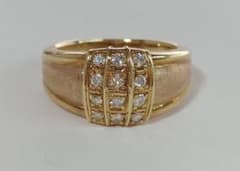 18k 18金　ダイヤモンド0.21cts リング　10号　ジュエリーマキ 18k 18金 ダイヤモンド0.21cts リング 10号 ジュエリーマキ - メルカリ