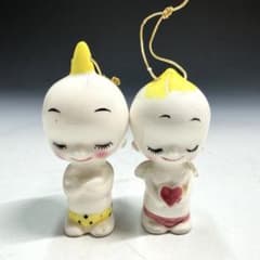 昭和レトロ 内藤ルネ 陶器製 フィギュア 2体 まとめ売り 可愛い鬼