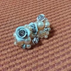 イヤリング　薔薇　パールのサムネイル