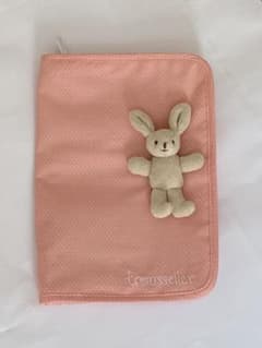 trousselier トラセリア　母子手帳ケース ピンク ドット　新品未使用のサムネイル