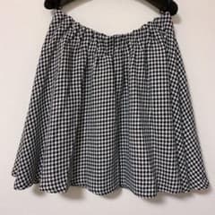 【着用回数少】千鳥格子柄ひざ丈スカート 3Lのサムネイル