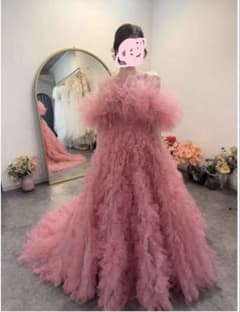 DRESS PRODUCTION ピンク カラードレス チュール 前撮り S - メルカリ