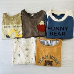 フタフタ 西松屋 新幹線 長袖Tシャツ 90cm まとめ 保育園 くまさんのサムネイル