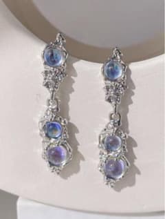 値下げ!!■オーロラピアス■アクセサリーラウンドデコレーション■ドロップピアスのサムネイル