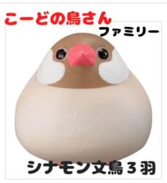 カステラ様専用☆こーどの鳥さん（シナモン文鳥３羽）のサムネイル