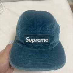✿*様 Supreme ベロア素材 5パネルキャップ ブルーのサムネイル