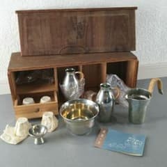 錫半 本錫（すず）の酒器セット 木箱入りのサムネイル
