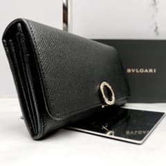 ◇極美品◇ブルガリ ビーゼロワン フラップ型長財布 ブラックレザー