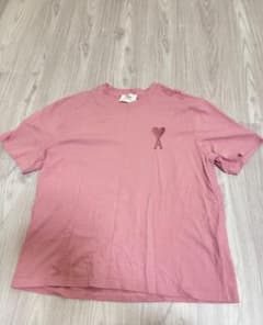 ami alexandre mattiussi ハート刺繍 Tシャツ ピンク