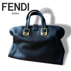 美品】FENDI カメレオン ハンドバッグ トート レザー ブラック - メルカリ