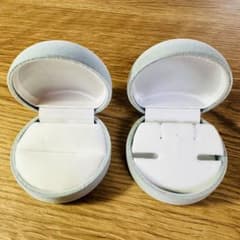 2個 アクセサリーケース ベルベット調 ギフトボックス 薄水色のサムネイル