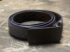 BOTTEGA VENETA イントレチャート レザーベルト グレー 90cm - メルカリ
