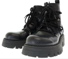 【希少】日本未発売 ZARA ボリュームレースアップブーツ　27-28センチ 希少】日本未発売 ZARA ボリュームレースアップブーツ 27-28センチ