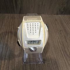 稼働品】SEIKO セイコー 音声デジタルウォッチ SBJS001 シルバー 